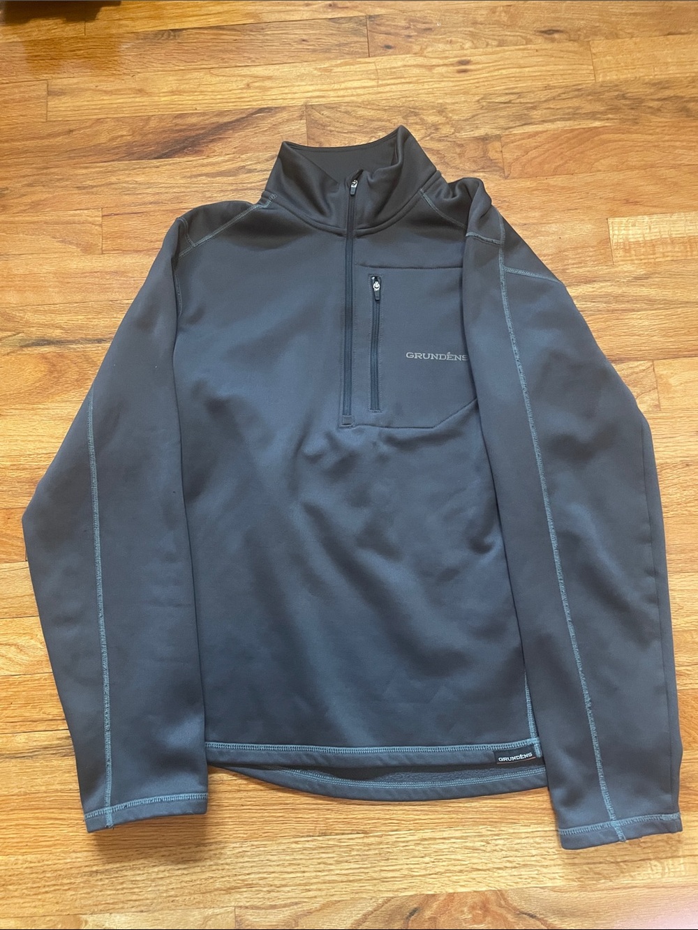 Grundéns Men's Black Lightweight Half-Zip Shirt Jacket
